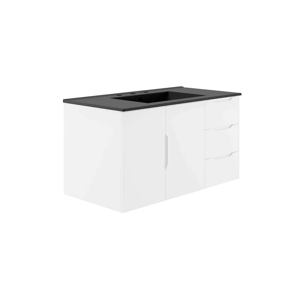 Modway - Vitality 36in Bathroom Vanity - EEI-5783-WHI-BLK veiw 2