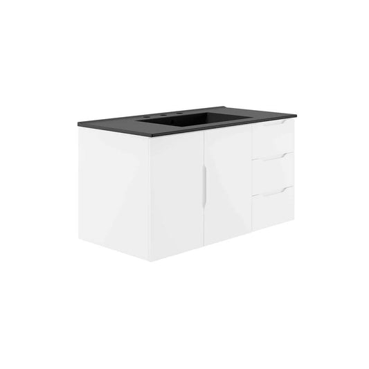 Modway - Vitality 36in Bathroom Vanity - EEI-5783-WHI-BLK veiw 2