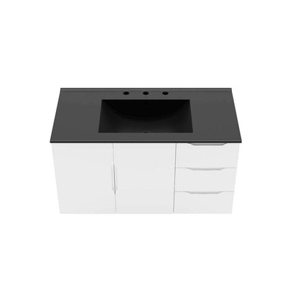Modway - Vitality 36in Bathroom Vanity - EEI-5783-WHI-BLK veiw 6