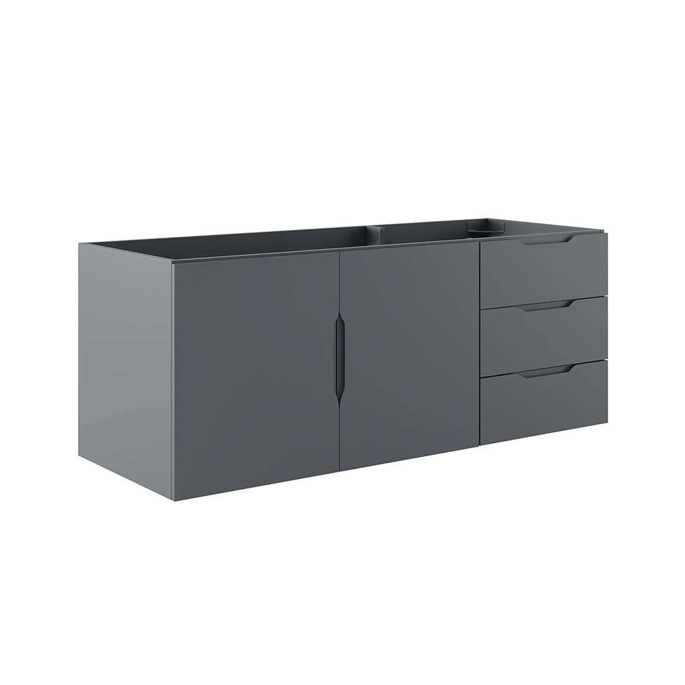 Modway - Vitality 48in Double or Single Sink Compatible (Not Included) Bathroom Vanity Cabinet - EEI-4895-GRY veiw 1