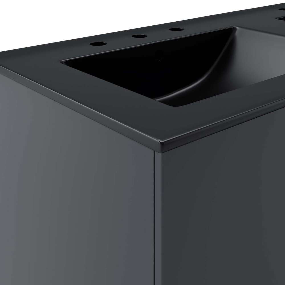Modway - Vitality 48in Double Sink Bathroom Vanity in Gray Black - EEI-5785-GRY-BLK veiw 4