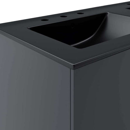 Modway - Vitality 48in Double Sink Bathroom Vanity in Gray Black - EEI-5785-GRY-BLK veiw 4