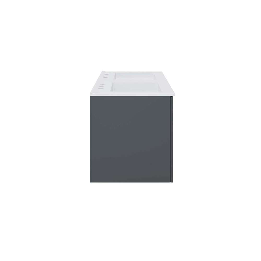 Modway - Vitality 48in Double Sink Bathroom Vanity in Gray White - EEI-5785-GRY-WHI veiw 3