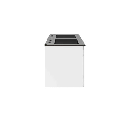 Modway - Vitality 48in Double Sink Bathroom Vanity in White Black - EEI-5785-WHI-BLK veiw 3