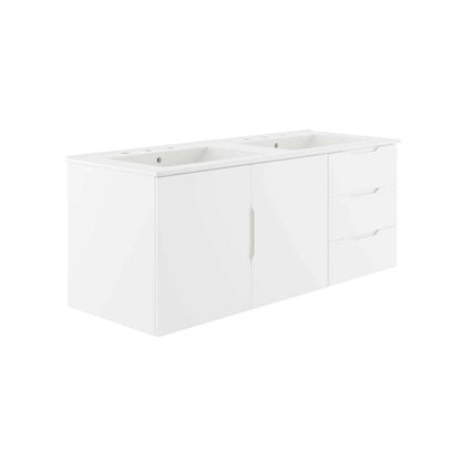 Modway - Vitality 48in Double Sink Bathroom Vanity in White White - EEI-5785-WHI-WHI veiw 2