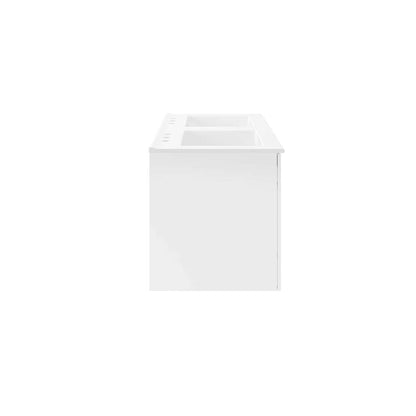 Modway - Vitality 48in Double Sink Bathroom Vanity in White White - EEI-5785-WHI-WHI veiw 3