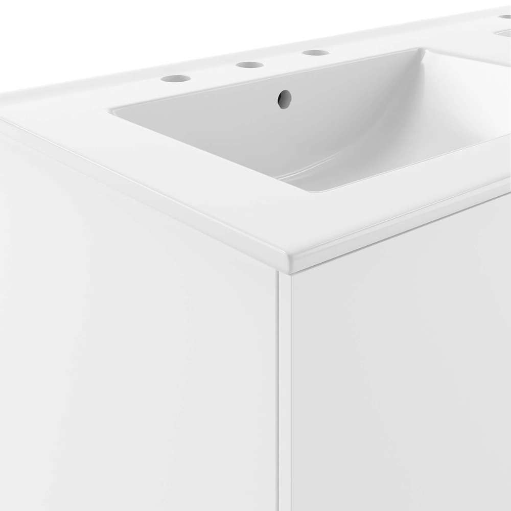 Modway - Vitality 48in Double Sink Bathroom Vanity in White White - EEI-5785-WHI-WHI veiw 4