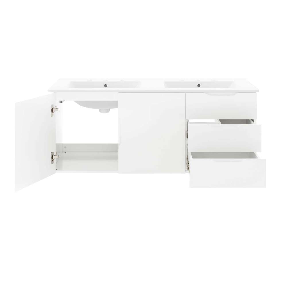 Modway - Vitality 48in Double Sink Bathroom Vanity in White White - EEI-5785-WHI-WHI veiw 5