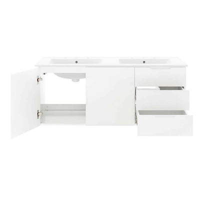 Modway - Vitality 48in Double Sink Bathroom Vanity in White White - EEI-5785-WHI-WHI veiw 5