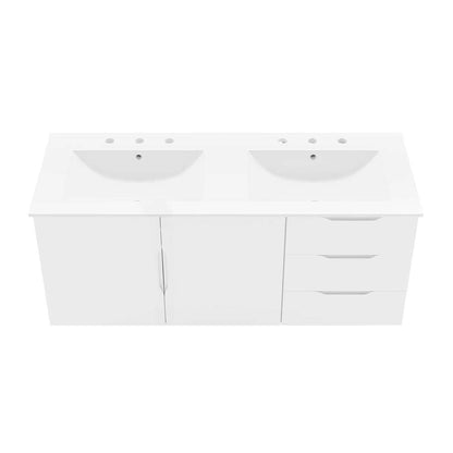 Modway - Vitality 48in Double Sink Bathroom Vanity in White White - EEI-5785-WHI-WHI veiw 6