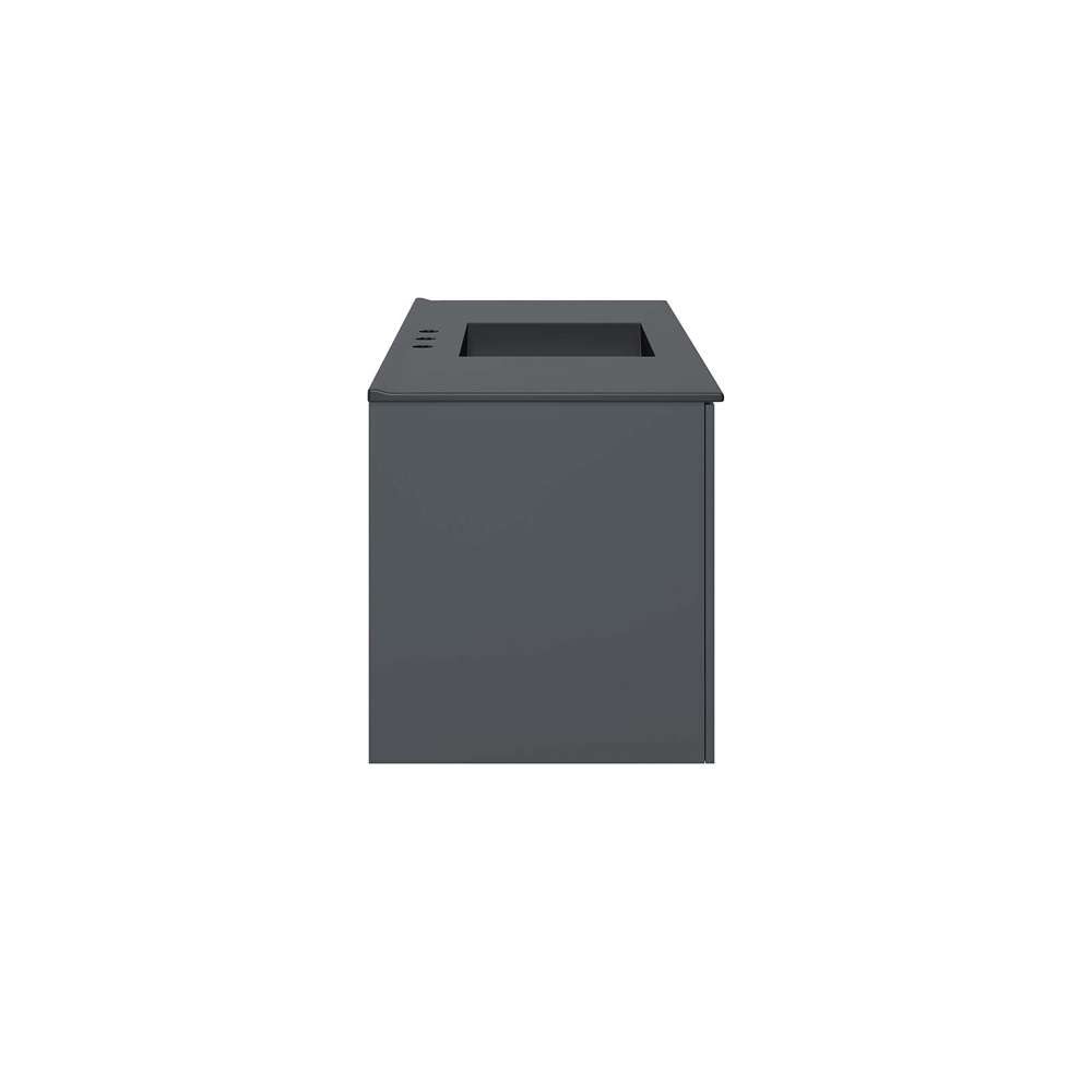 Modway - Vitality 48in Single Sink Bathroom Vanity - EEI-5784-GRY-BLK veiw 3