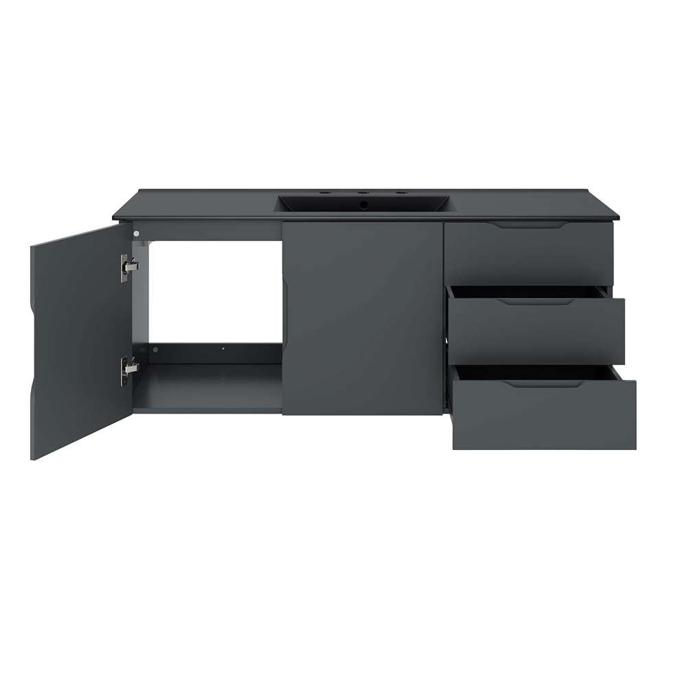 Modway - Vitality 48in Single Sink Bathroom Vanity - EEI-5784-GRY-BLK veiw 5