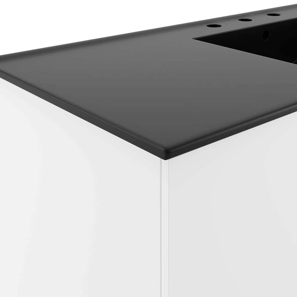 Modway - Vitality 48in Single Sink Bathroom Vanity - EEI-5784-WHI-BLK veiw 4