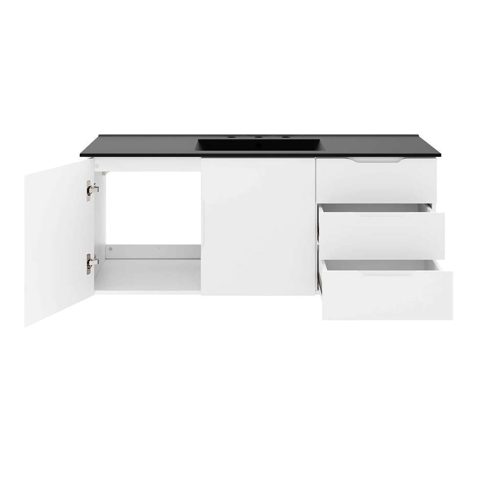 Modway - Vitality 48in Single Sink Bathroom Vanity - EEI-5784-WHI-BLK veiw 5