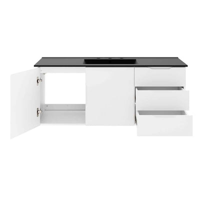 Modway - Vitality 48in Single Sink Bathroom Vanity - EEI-5784-WHI-BLK veiw 5