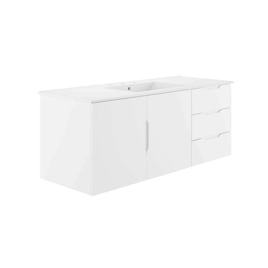 Modway - Vitality 48in Single Sink Bathroom Vanity - EEI-5784-WHI-WHI veiw 1