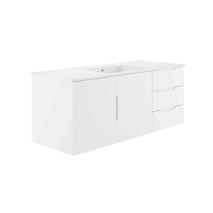 Modway - Vitality 48in Single Sink Bathroom Vanity - EEI-5784-WHI-WHI veiw 2