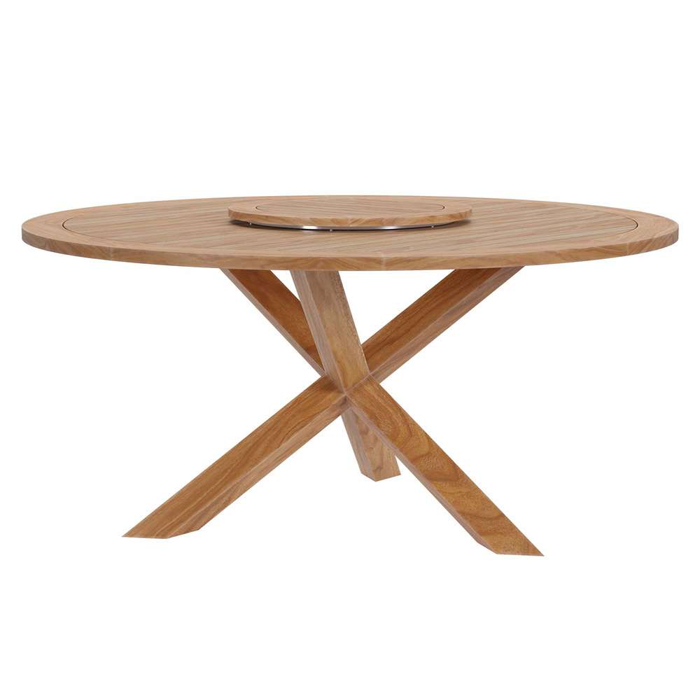 Modway - Wellspring 63in Outdoor Patio Teak Wood Dining Table - EEI-5745-NAT veiw 3
