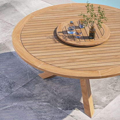 Modway - Wellspring 63in Outdoor Patio Teak Wood Dining Table - EEI-5745-NAT veiw 5