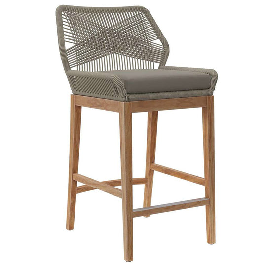 Modway - Wellspring Outdoor Patio Outdoor Patio Teak Wood Bar Stool - EEI-5746-LGR-GRG veiw 1