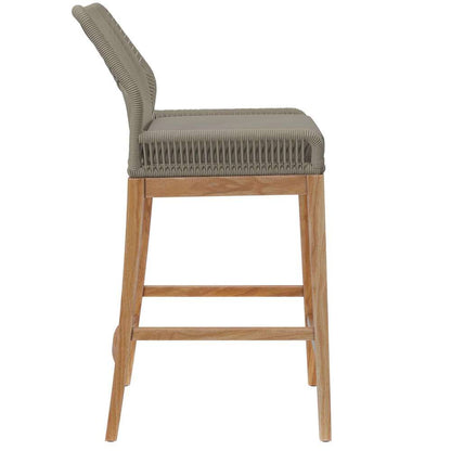 Modway - Wellspring Outdoor Patio Outdoor Patio Teak Wood Bar Stool - EEI-5746-LGR-GRG veiw 3