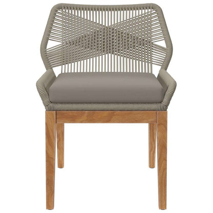 Modway - Wellspring Outdoor Patio Teak Wood Dining Chair - EEI-5747-LGR-GRG veiw 5