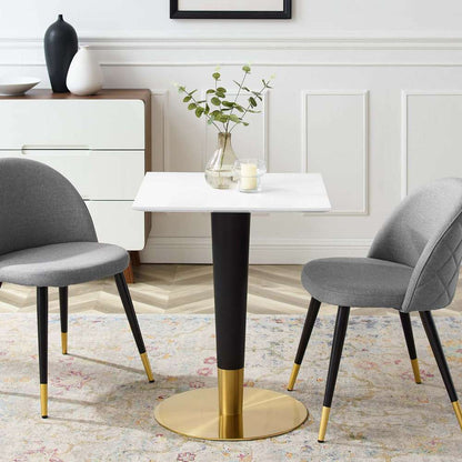 Modway - Zinque 24in Square Dining Table - EEI-5118-GLD-WHI veiw 5