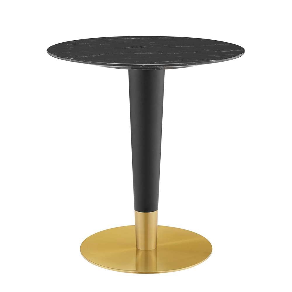 Modway - Zinque 28in Artificial Marble Dining Table - EEI-5131-GLD-BLK veiw 1