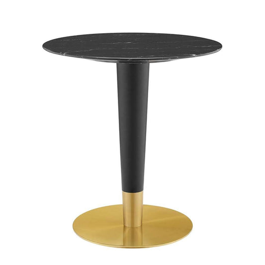 Modway - Zinque 28in Artificial Marble Dining Table - EEI-5131-GLD-BLK veiw 1