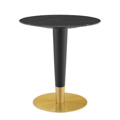 Modway - Zinque 28in Artificial Marble Dining Table - EEI-5131-GLD-BLK veiw 2