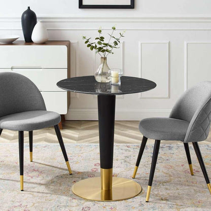 Modway - Zinque 28in Artificial Marble Dining Table - EEI-5131-GLD-BLK veiw 5