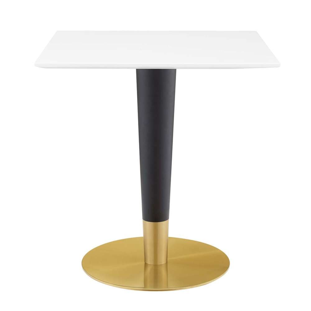Modway - Zinque 28in Square Dining Table - EEI-5119-GLD-WHI veiw 2