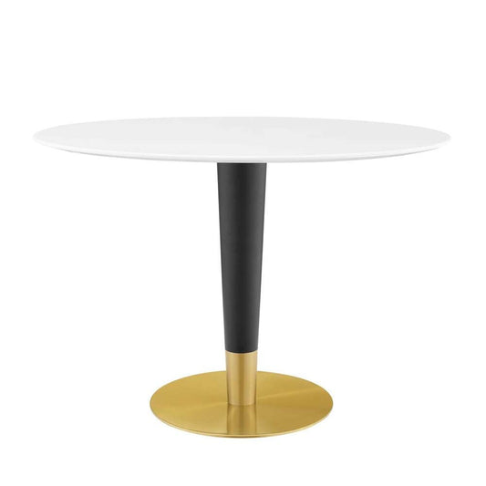 Modway - Zinque 42in Oval Dining Table - EEI-5124-GLD-WHI veiw 2
