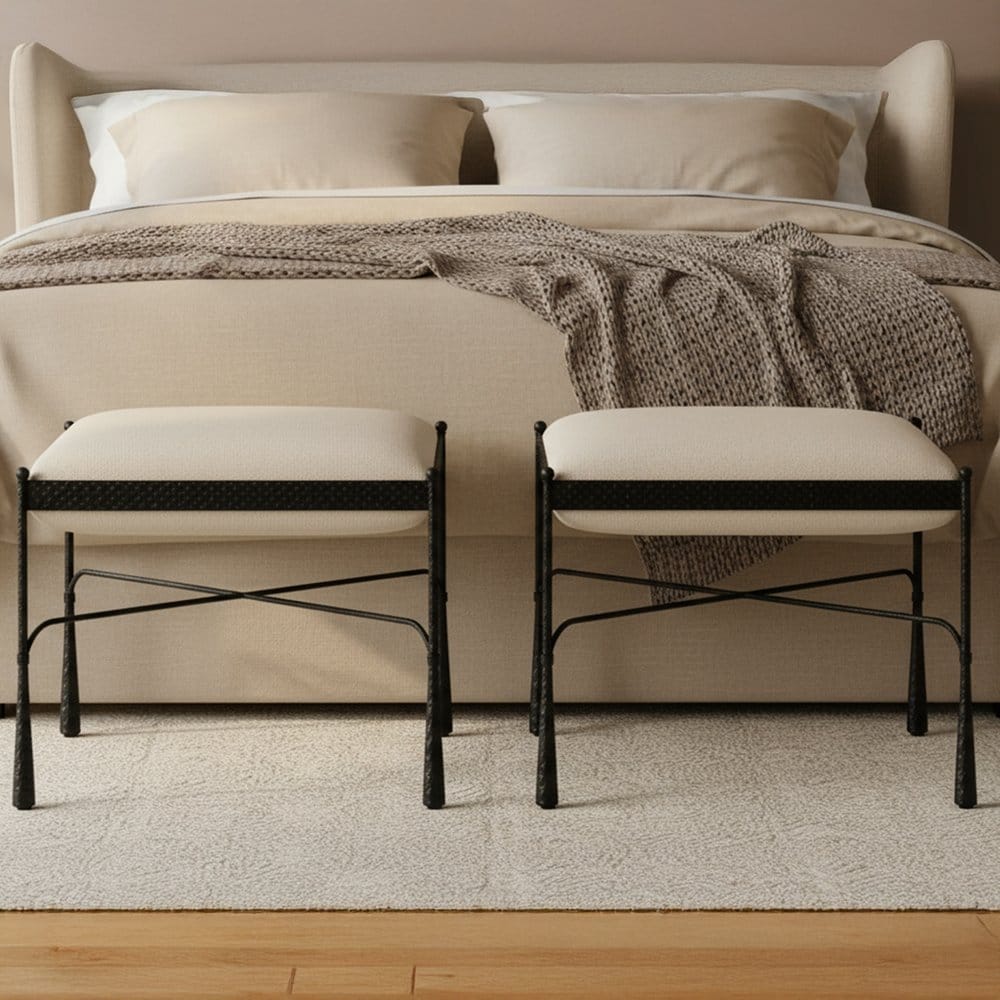 Moes Home - Agne Stool Cream - BZ-1161-05 view 6