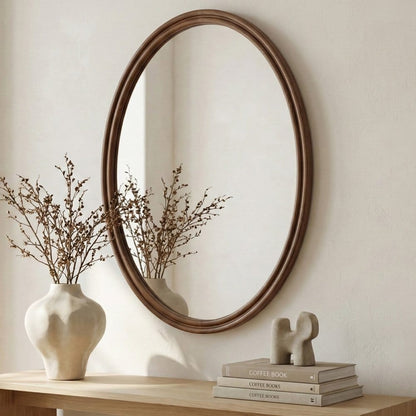Moes Home - Alcott Oval Mirror Walnut - BC-1148-03 view 6