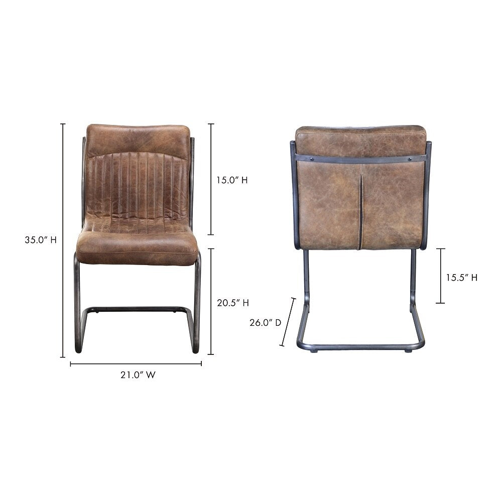 Moes Home - Ansel Dining Chair in Light Brown (Set of 2) - PK-1043-03 veiw 5