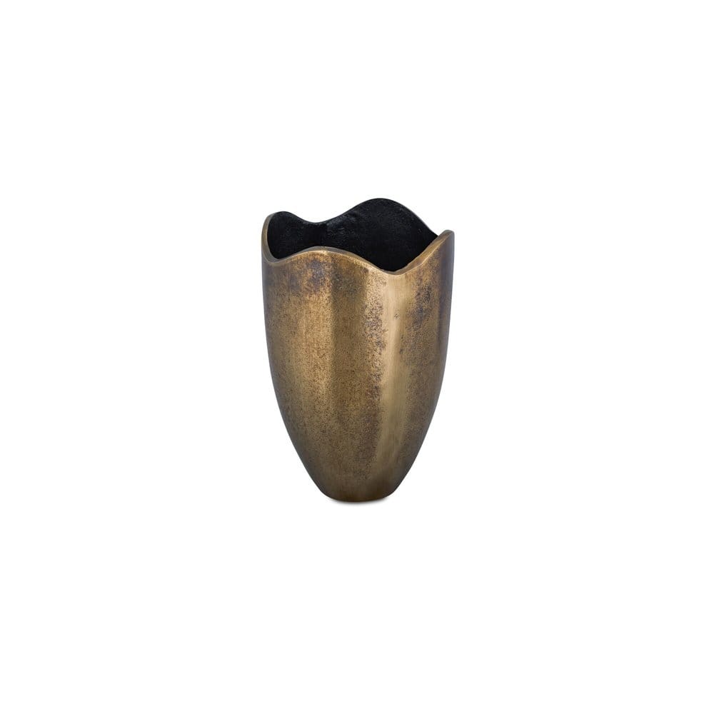 Moes Home - Athena Cast Aluminum Vase Antique Brass - QK-1037-51 view 1