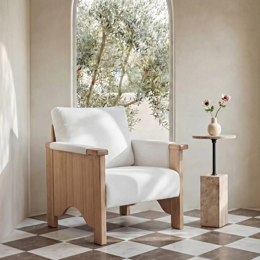 Moes Home - Bauer Accent Chair Cream - EF-1001-05 view 7