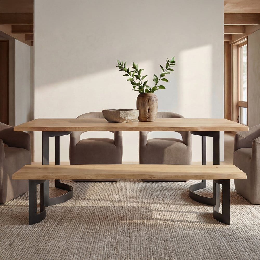 Moes Home - Bent Bench Small Oak - VE-1002-24-0 view 9