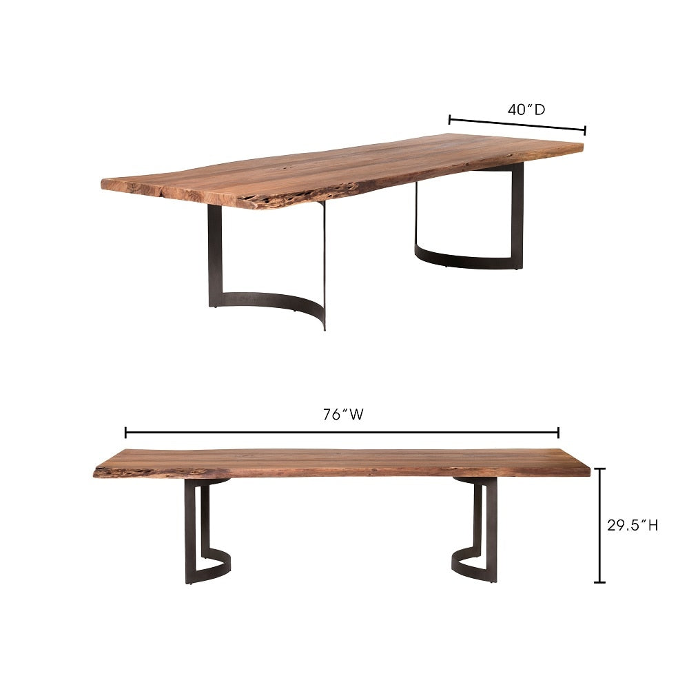 Moes Home - Bent Dining Table Extra Small Smoked - VE-1036-03-0 veiw 6
