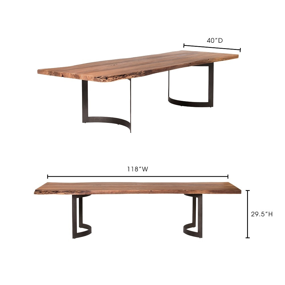 Moes Home - Bent Dining Table Large Smoked - VE-1000-03-0 veiw 8