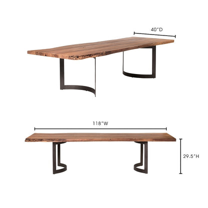 Moes Home - Bent Dining Table Large Smoked - VE-1000-03-0 veiw 8
