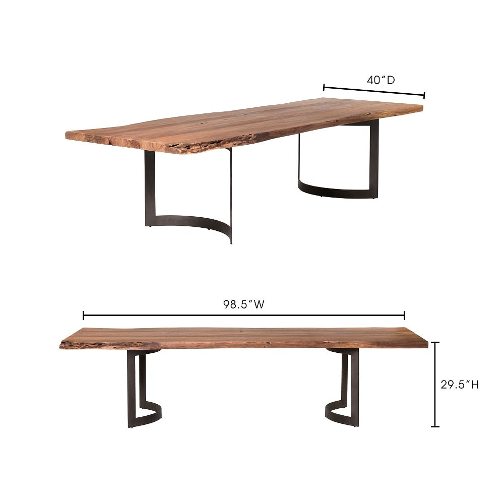 Moes Home - Bent Dining Table Small Smoked - VE-1001-03-0 veiw 8