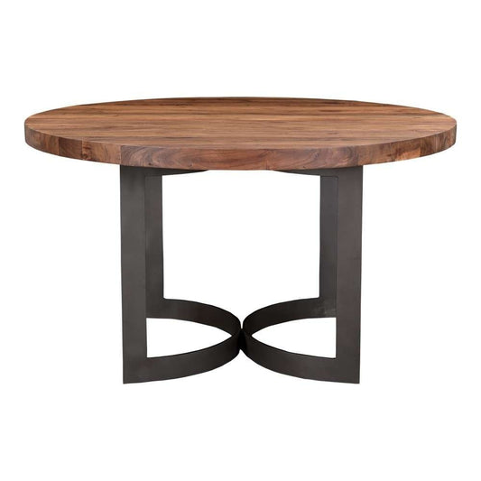 Moes Home - Bent Round Dining Table 54in Smoked - VE-1106-03-0 veiw 1