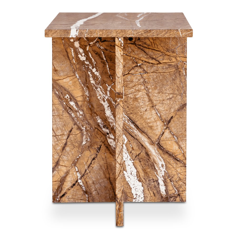 Moes Home - Blair Accent Table Golden Forest Marble - PJ-1024-32 view 1