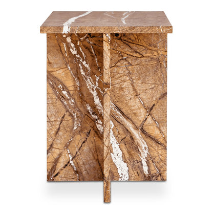 Moes Home - Blair Accent Table Golden Forest Marble - PJ-1024-32 view 1