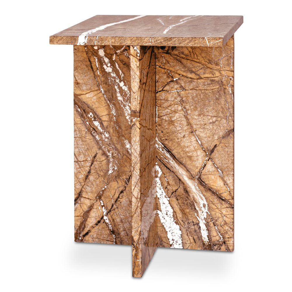 Moes Home - Blair Accent Table Golden Forest Marble - PJ-1024-32 view 4
