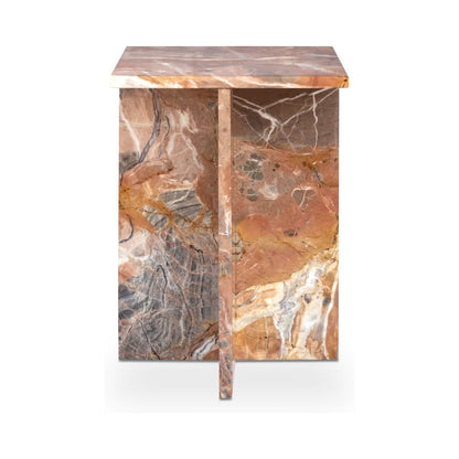 Moes Home - Blair Accent Table Orange Levante Marble - PJ-1024-12 view 5
