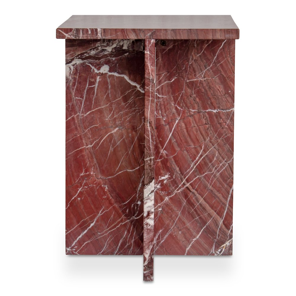 Moes Home - Blair Accent Table Rosso Levanto Marble - PJ-1024-06 view 2