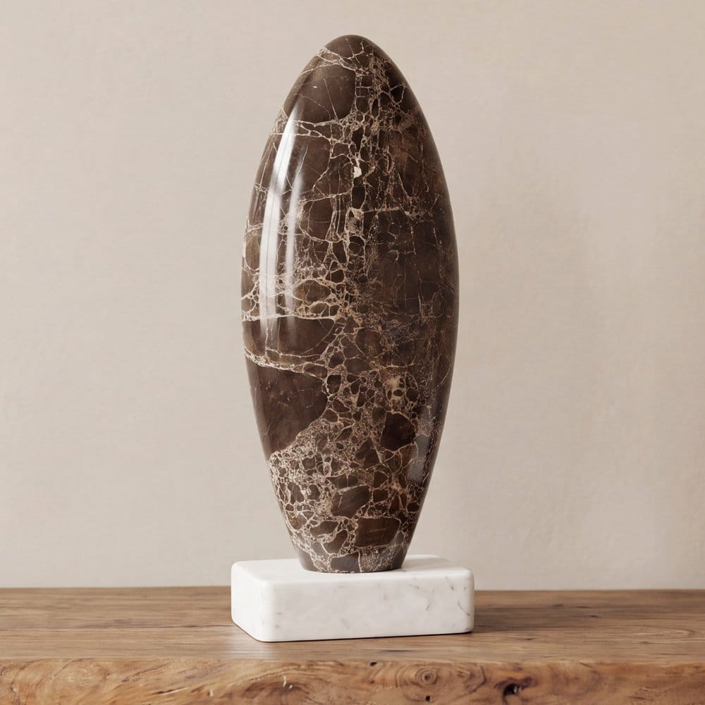 Moes Home - Boda Sculpture Dark Emperador Marble - AI-1019-20 view 6